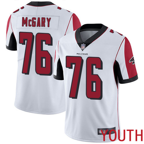 Atlanta Falcons Limited White Youth Kaleb McGary Road Jersey NFL Football #76 Vapor Untouchable->youth nfl jersey->Youth Jersey